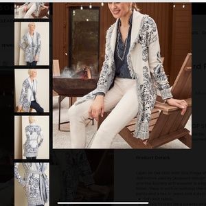 FRINGE SHAWL COLLAR LONG CARDIGAN